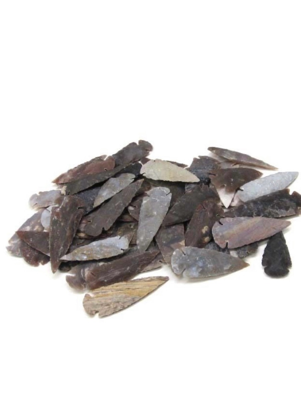 Natural Mixed Arrowhead Stones Lot